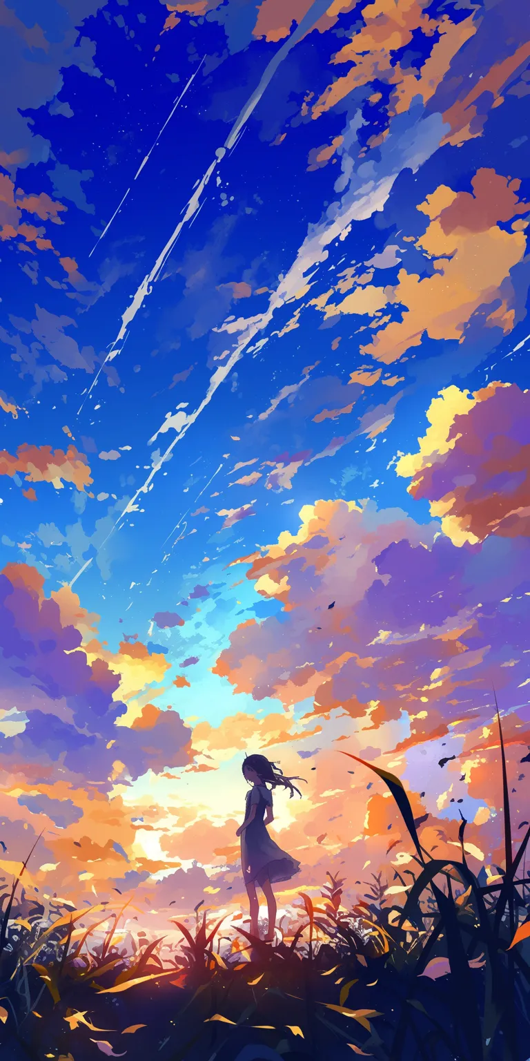 iphone moving wallpaper sky, flcl, ciel, sunset, noragami
