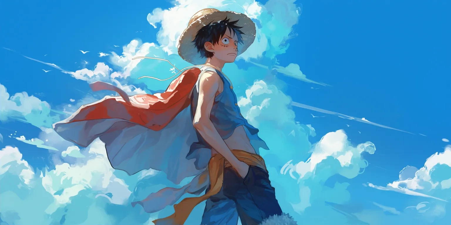 one piece desktop wallpaper 4k luffy, champloo, sky, whitebeard, ghibli