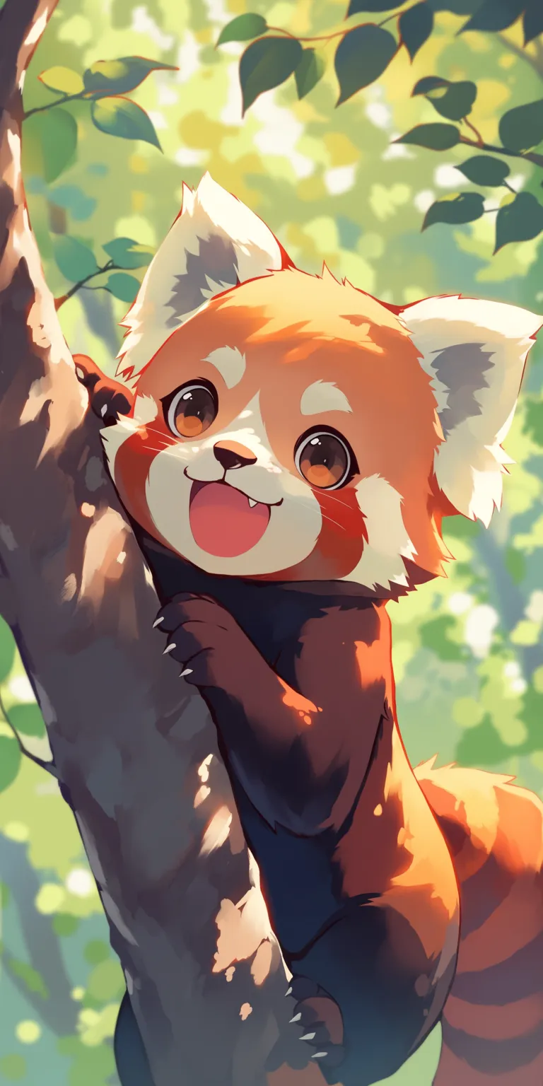 red panda wallpaper kurama, fox, denji, hamtaro, kamisama