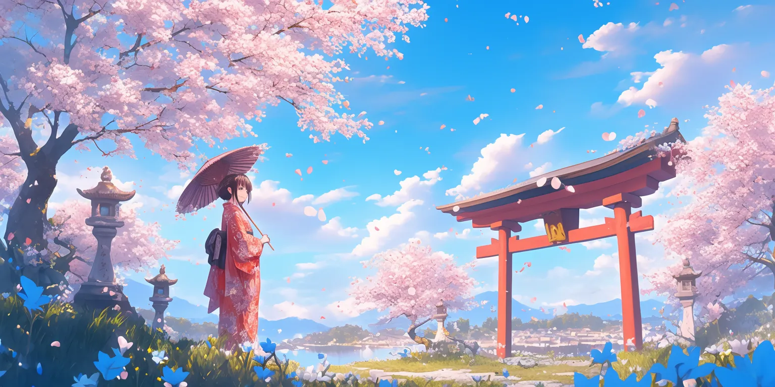 cherry blossom anime wallpaper evergarden, sakura, kamisama, kenshin, ghibli