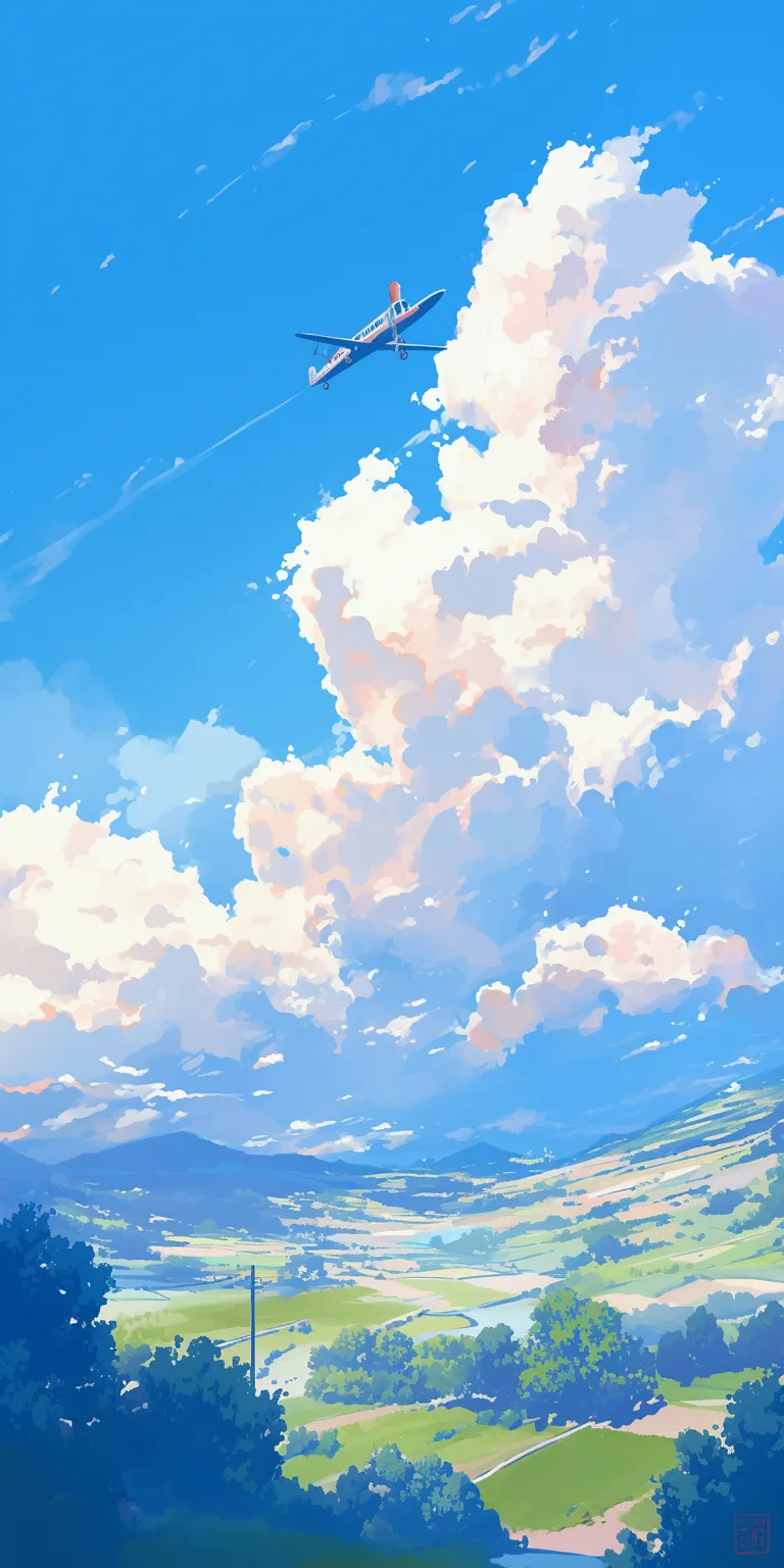 studio ghibli wallpaper phone sky, 2560x1440, yuru, evergarden, mountain