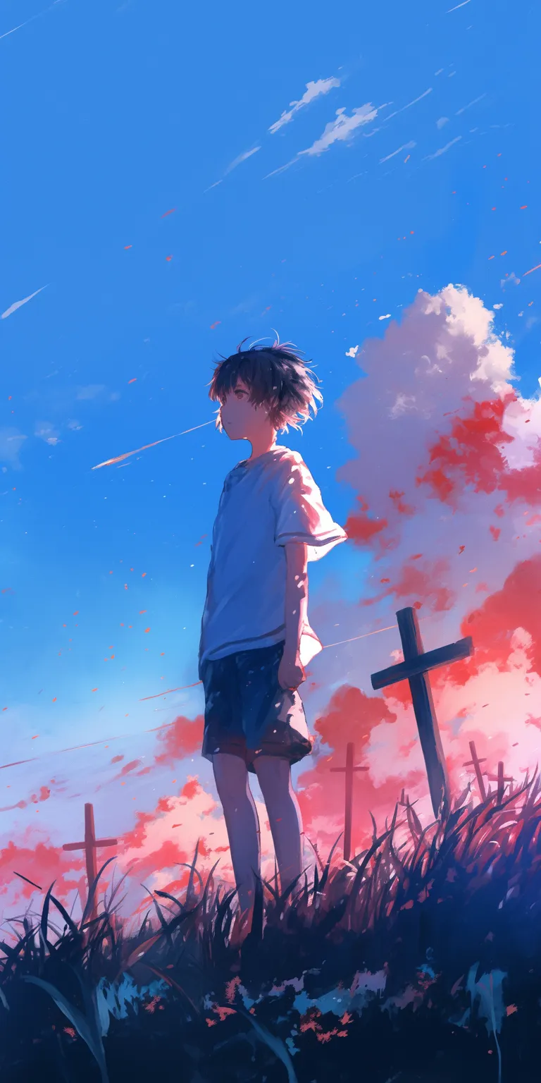 sad anime wallpaper evangelion, flcl, sky, ciel, akira