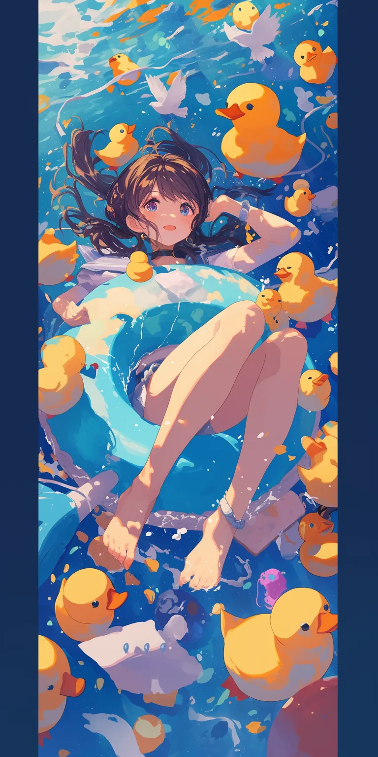 cute duck wallpaper duck, aqua, haru, ocean, lockscreen