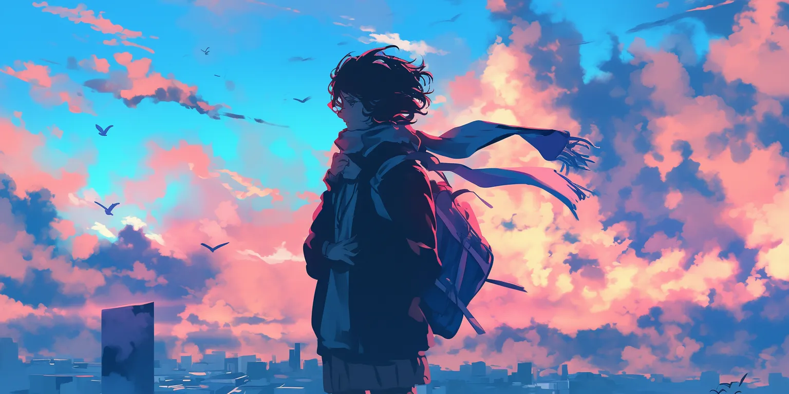 high resolution anime wallpaper flcl, champloo, akira, sky, haru