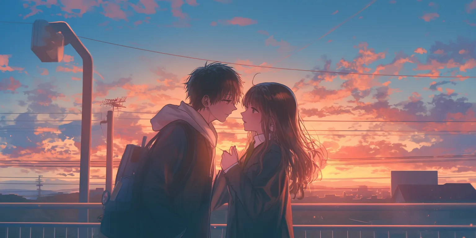 love couple anime noragami, sunset, hyouka, lofi, romantic
