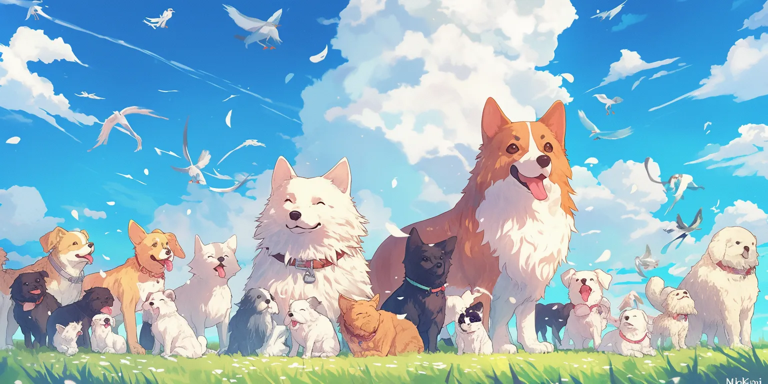 cute dogs wallpapers ghibli, dogs, cats, 1920x1080, pet