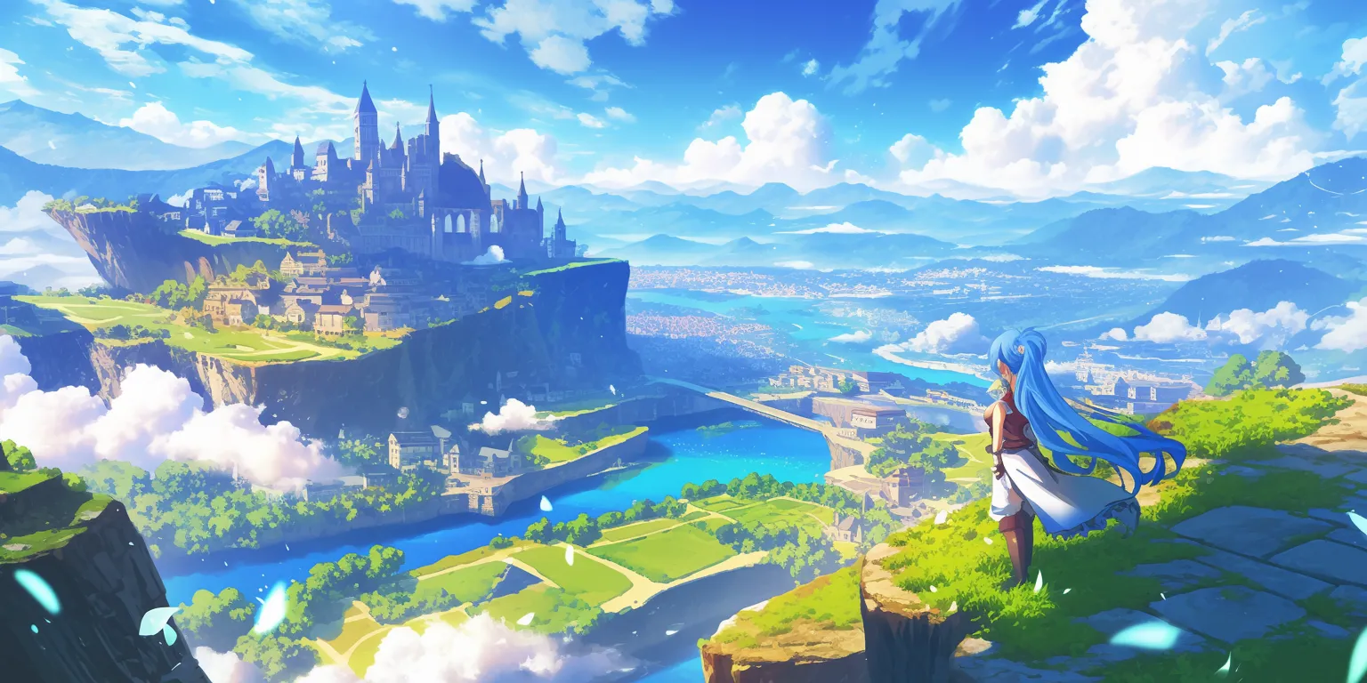 fairy tail background ghibli, konosuba, evergarden, aqua, wonderland