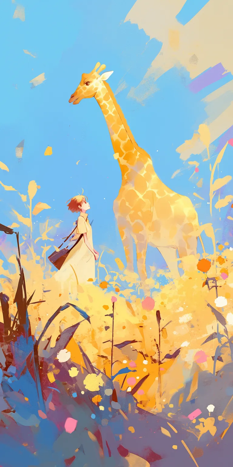 giraffe wallpaper giraffe, yuujinchou, natsume, evergarden, yellow
