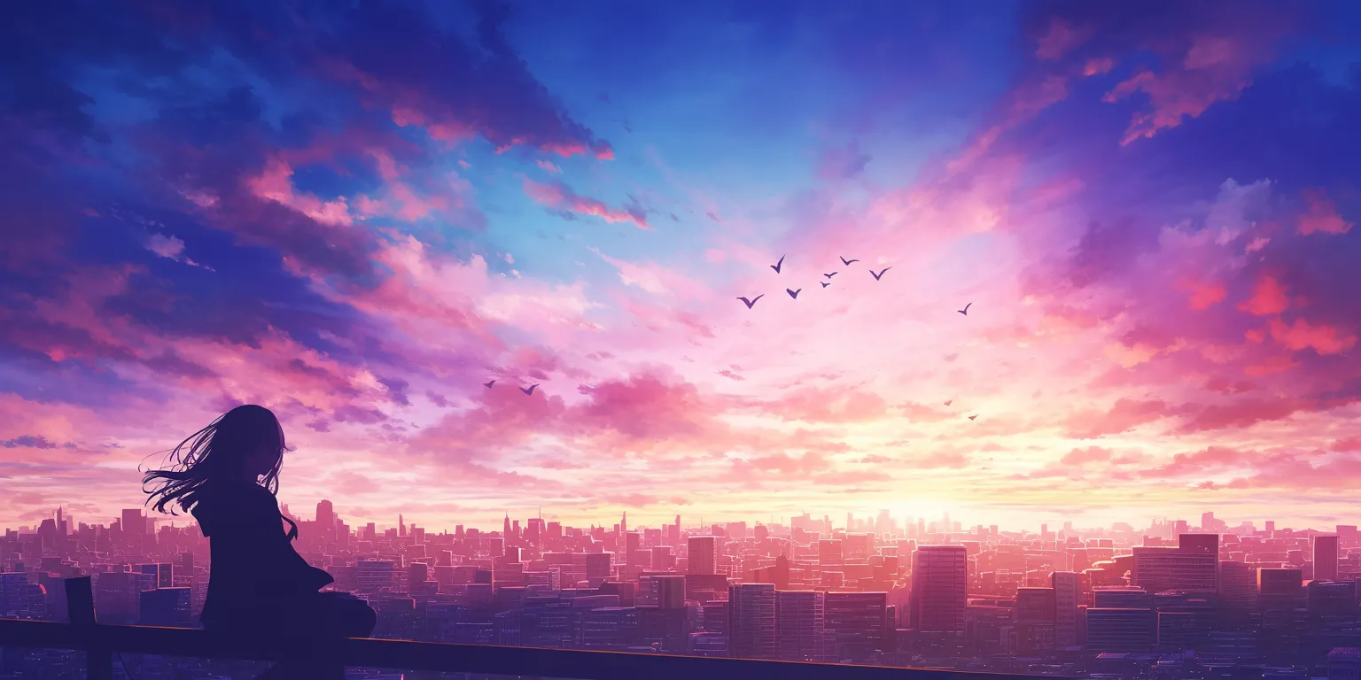 anime wallpaper iphone 4k noragami, ciel, 3440x1440, sky, sunset