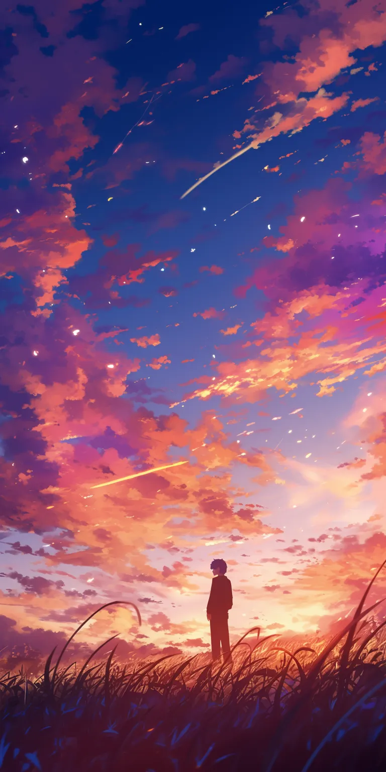 anime background hd sky, sunset, noragami, ciel
