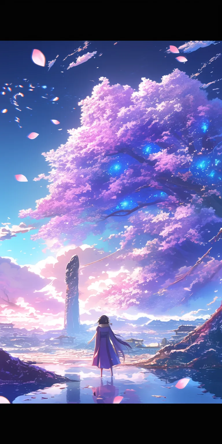 beautiful anime wallpaper noragami, evergarden, sky, sakura, mushishi