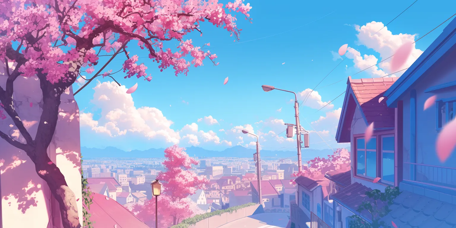 pink anime background sakura, noragami, kamisama, scenery, backgrounds