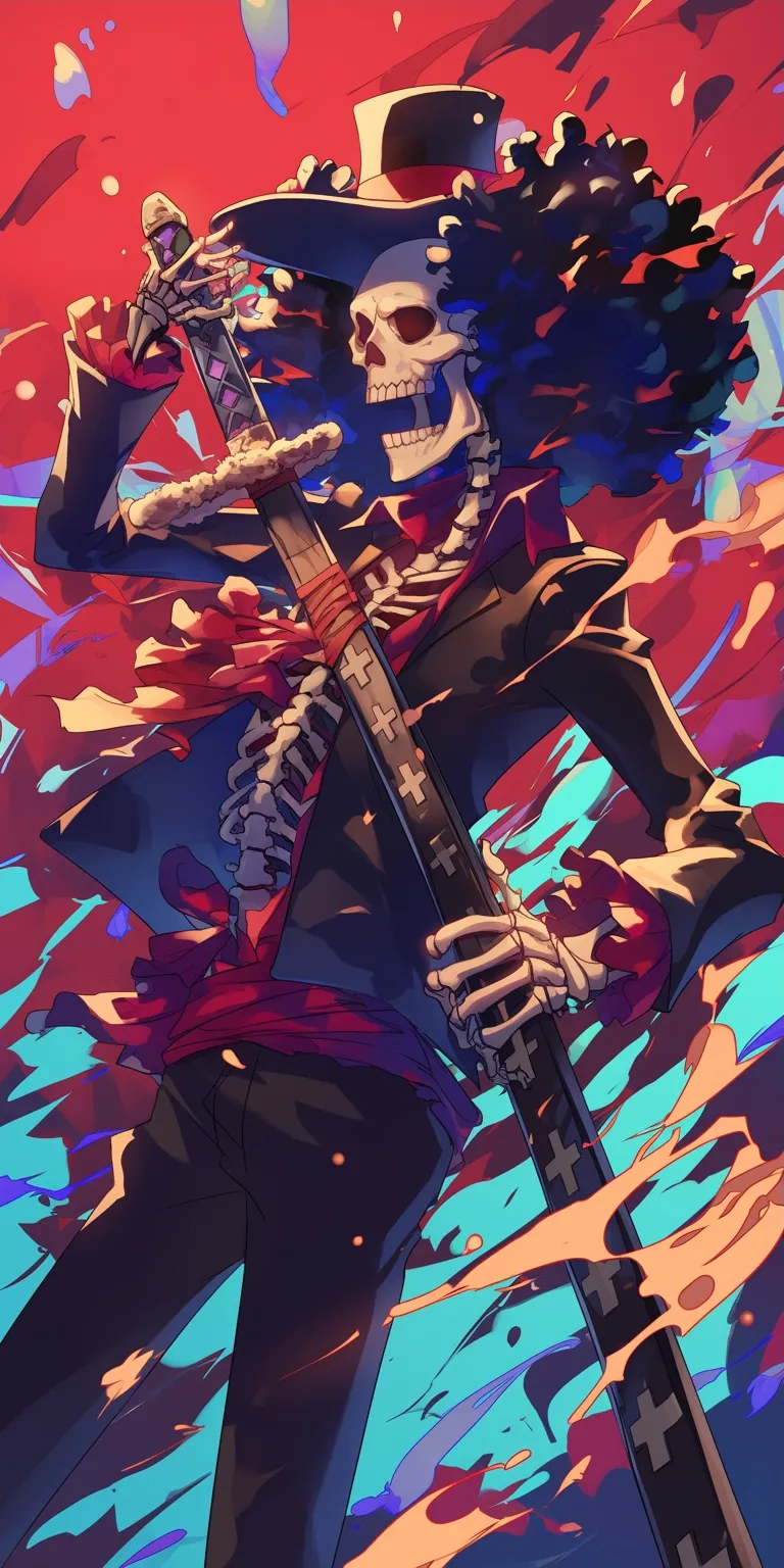 one piece brook wallpaper yaiba, tenki, overlord, flcl, kurosaki