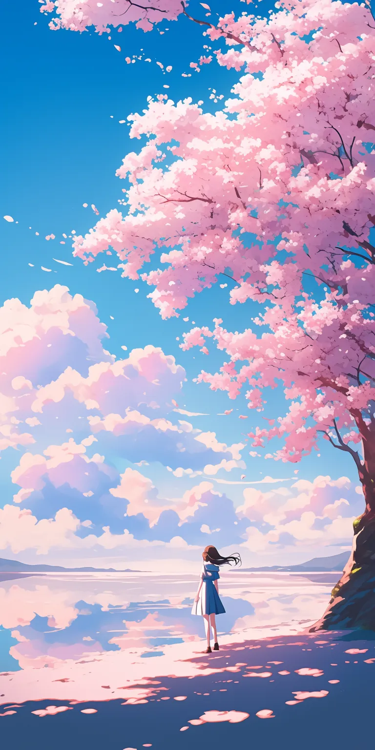 anime cherry blossom wallpaper sakura, ghibli, 3440x1440, 2560x1440, sky