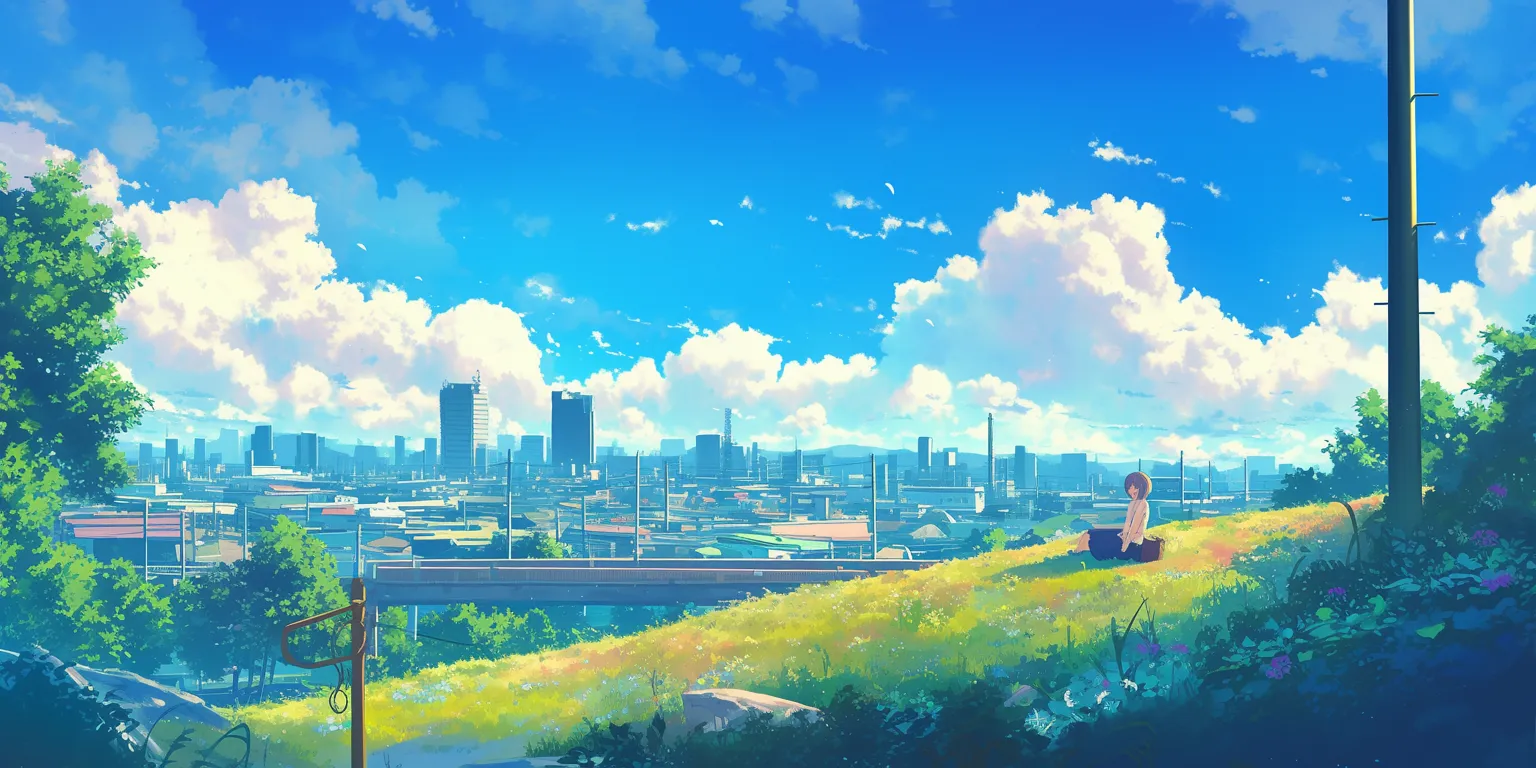 anime computer backgrounds flcl, ghibli, 3440x1440, 2560x1440, scenery