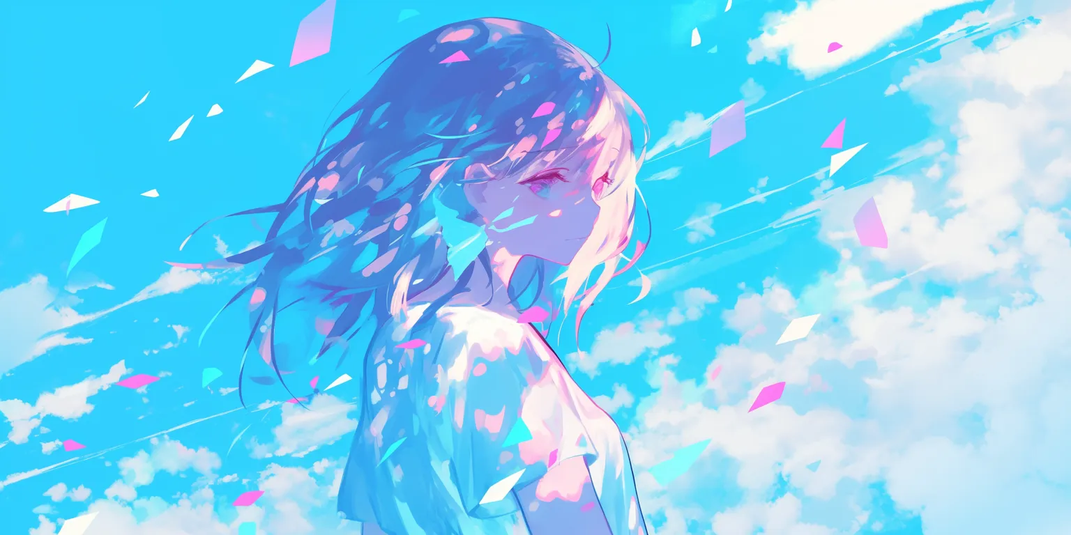 aesthetic wallpaper anime sky, 2560x1440, ocean, 1920x1080, haru