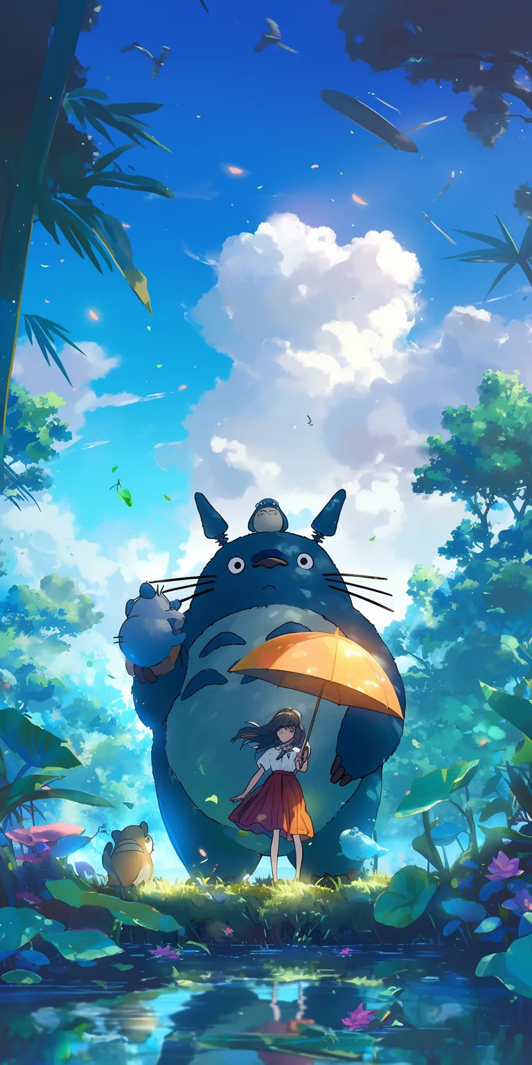 totoro desktop wallpaper ghibli, totoro, flcl, ponyo, shippuden