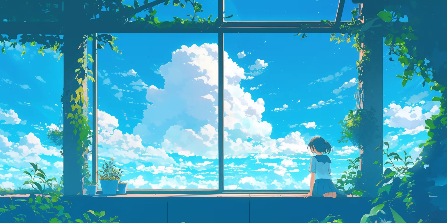anime wallpaper aesthetic windows, sky, lofi, scenery, hyouka