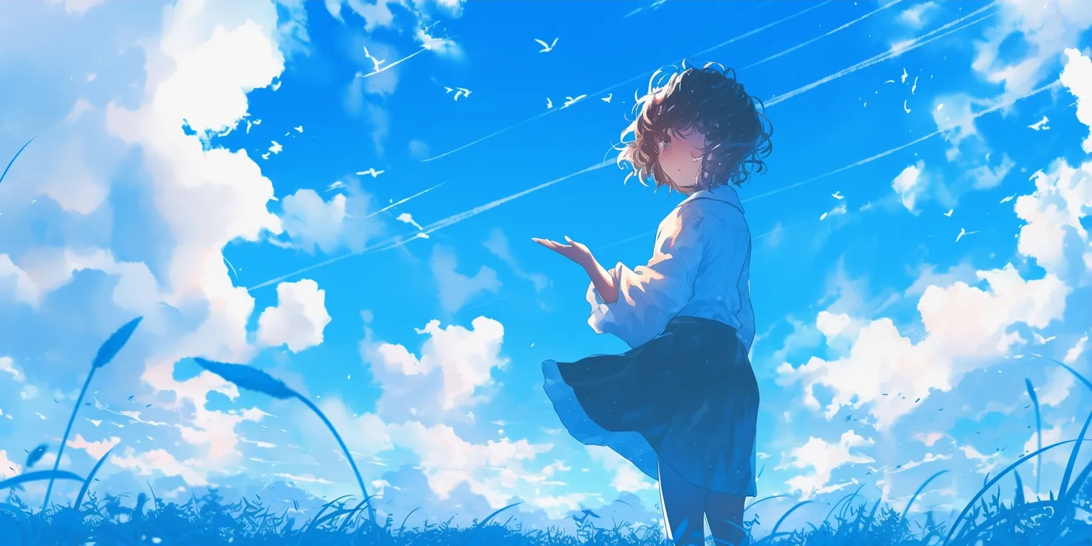 wallpaper cute anime sky, 1920x1080, 3440x1440, 2560x1440, yotsuba