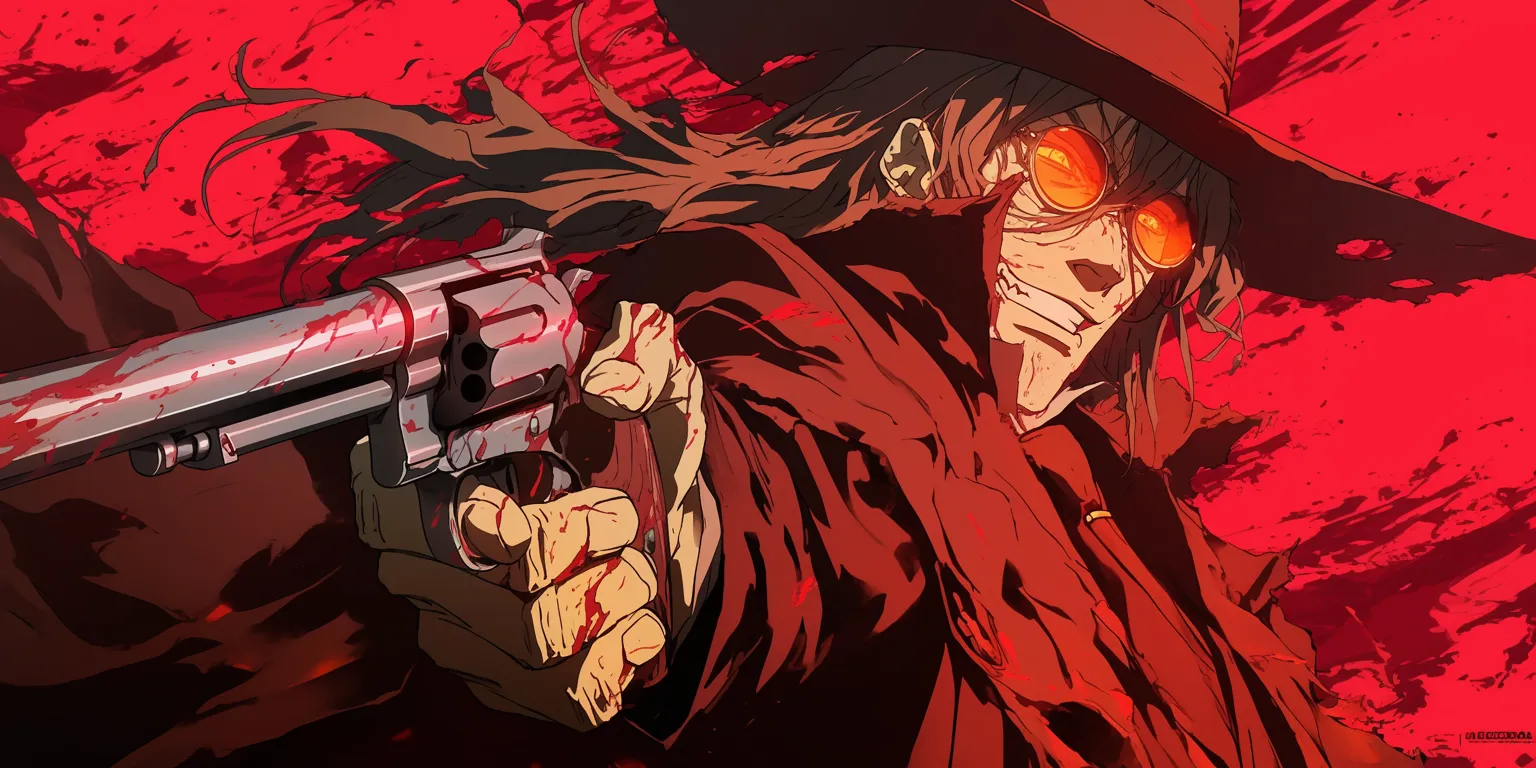 hellsing ultimate wallpaper hellsing, alucard, shanks, revy, blood