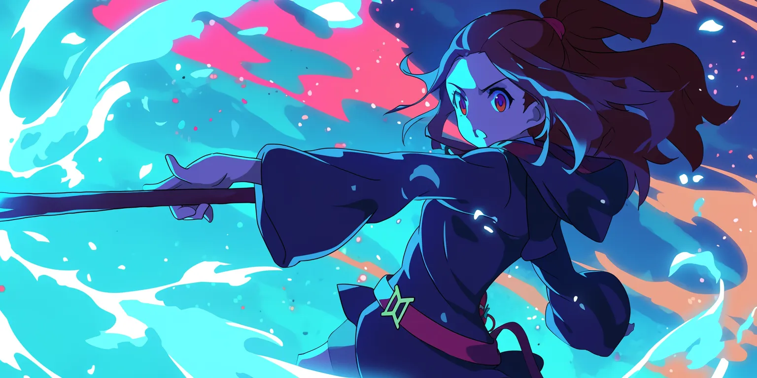 little witch academia wallpaper aqua, 1920x1080, flcl, nezuko, hatsune