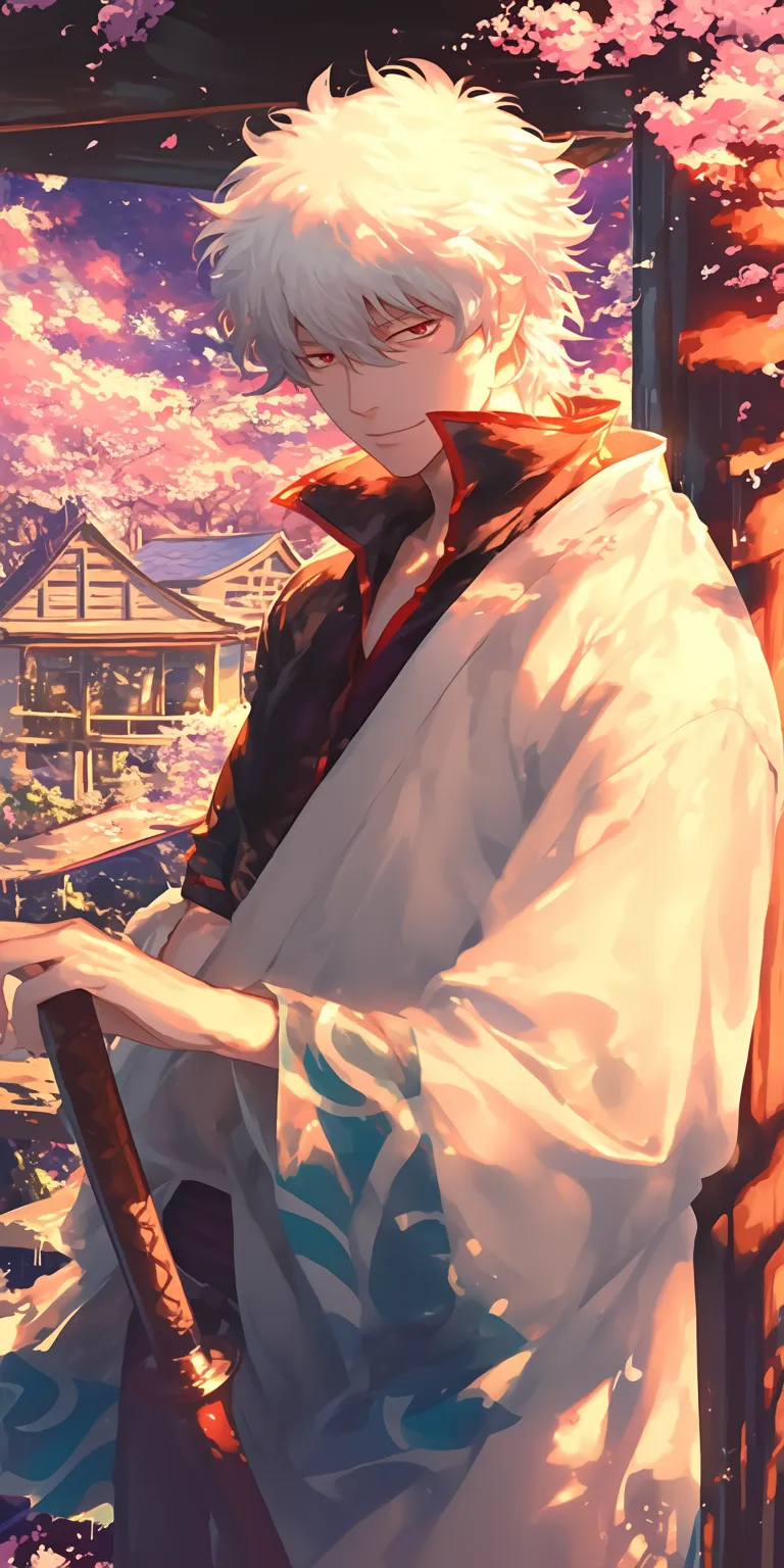 gintama wallpaper evergarden, kenshin, sensei, sakura, samurai