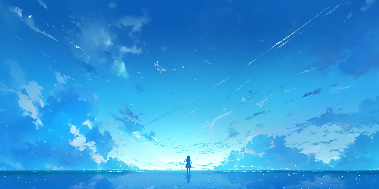 anime kawaii wallpaper sky, evergarden, ocean, backgrounds, flcl