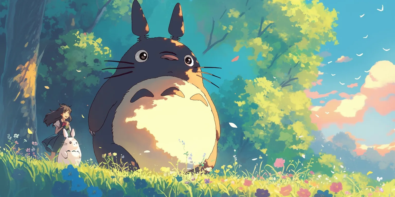 totoro desktop wallpaper totoro, ghibli, yuru, mononoke, yuujinchou