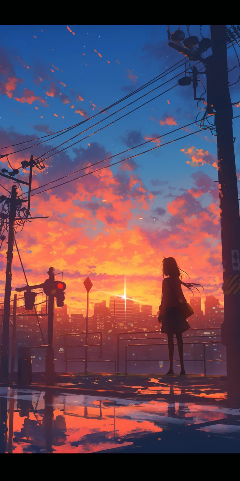 anime scenery wallpaper 4k flcl, sunset, lofi, 3440x1440, noragami