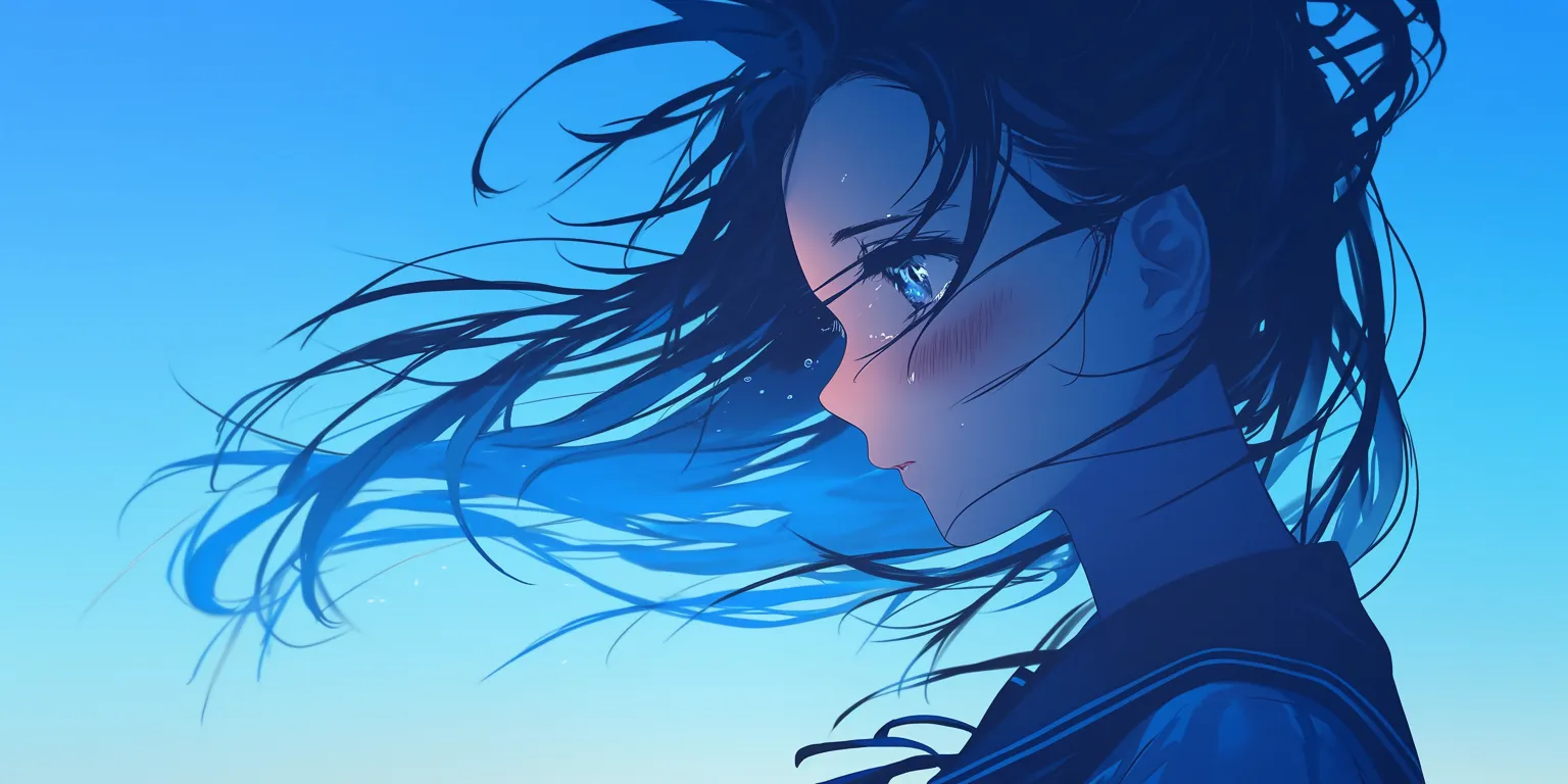 anime sad wallpaper ciel, ocean, blue, levi, illumi