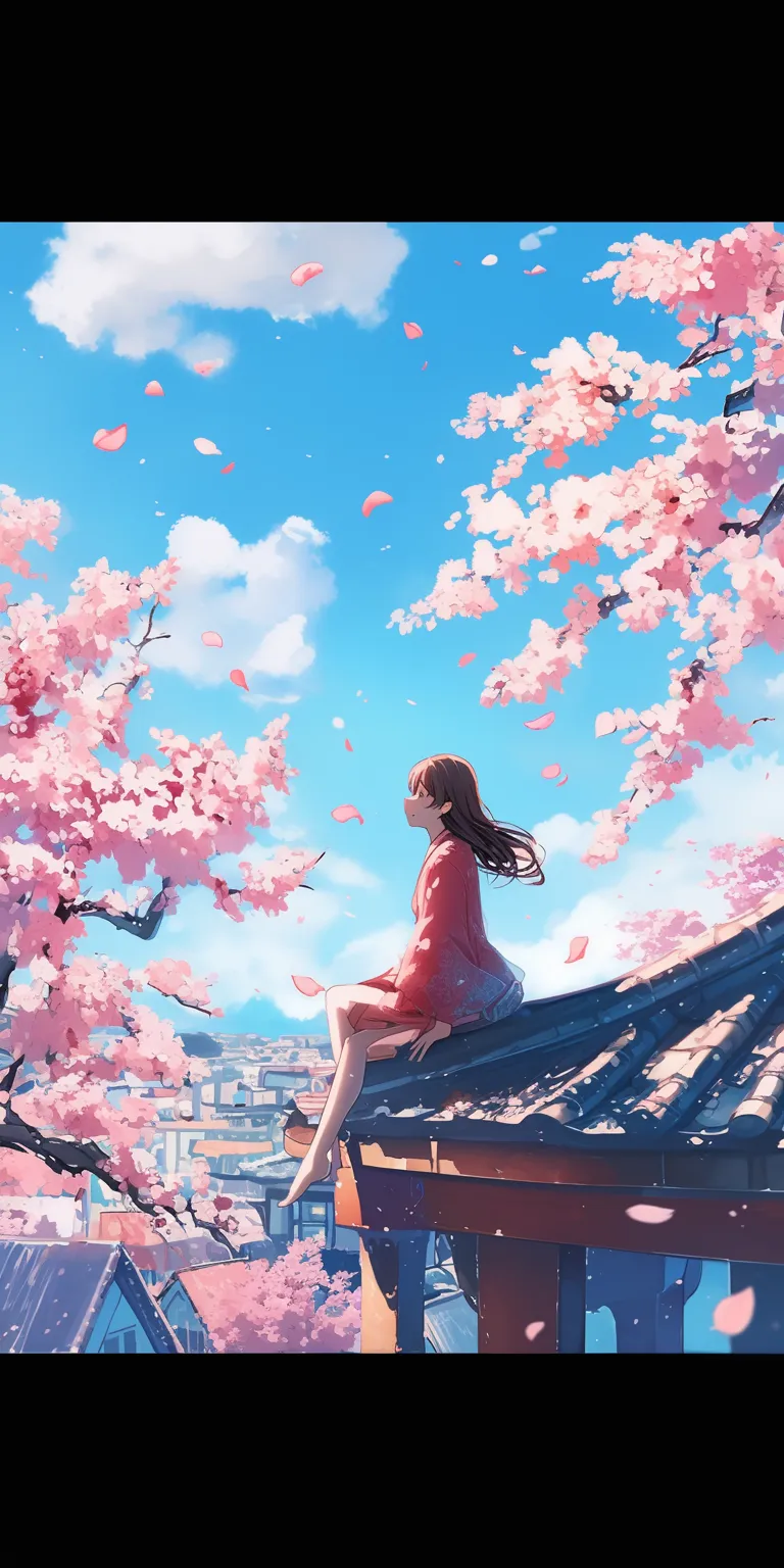 moving wallpapers for android sakura, blossom, ghibli, kamisama, sky