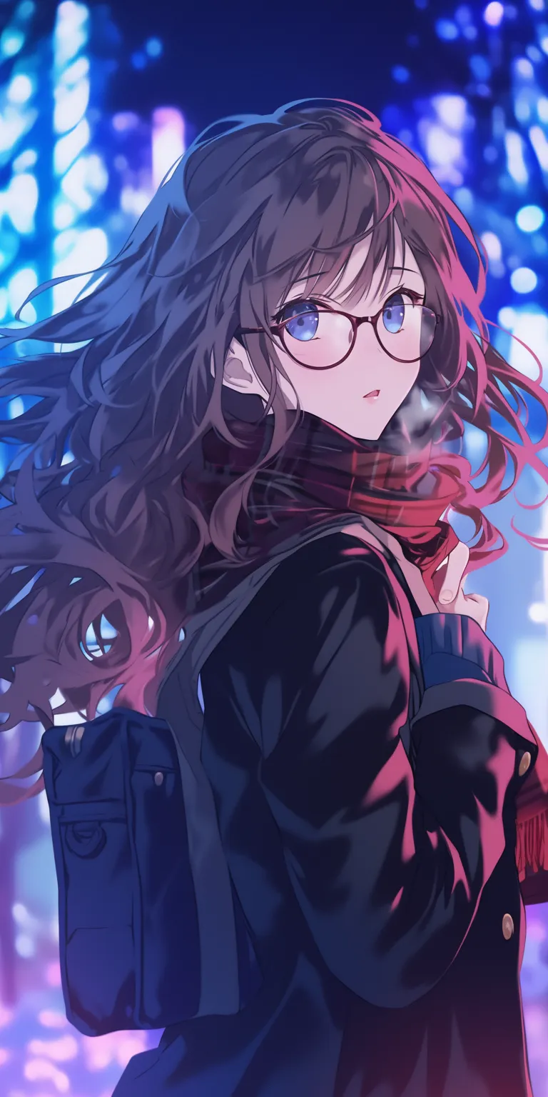 anime iphone wallpaper 4k mirai, yumeko, tomori, kuriyama, winter