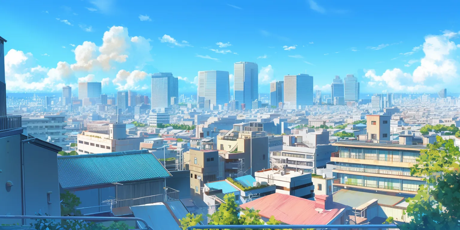 anime city background tokyo, 3440x1440, shokugeki, nakano, 2560x1440