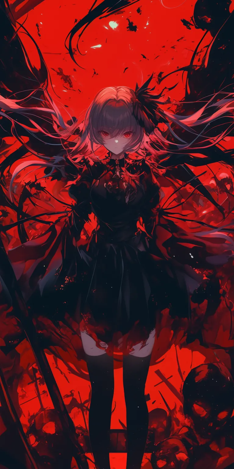 dark aesthetic anime wallpaper kuromi, akatsuki, overlord, devil, berserk