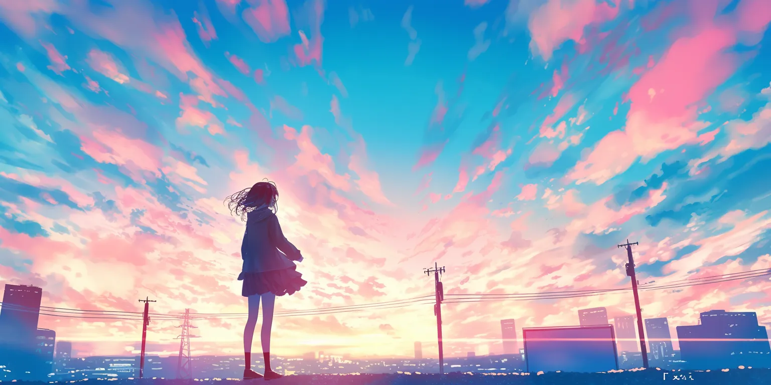 kawaii anime wallpaper sky, flcl, 1920x1080, bocchi, mirai