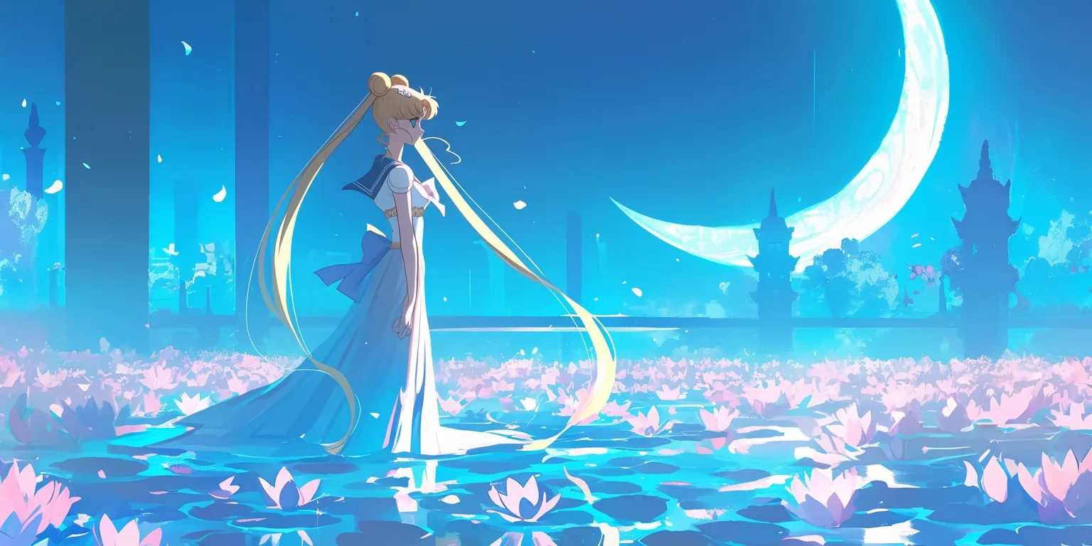 sailor moon background aqua, evergarden, hatsune, 2560x1440, 3440x1440