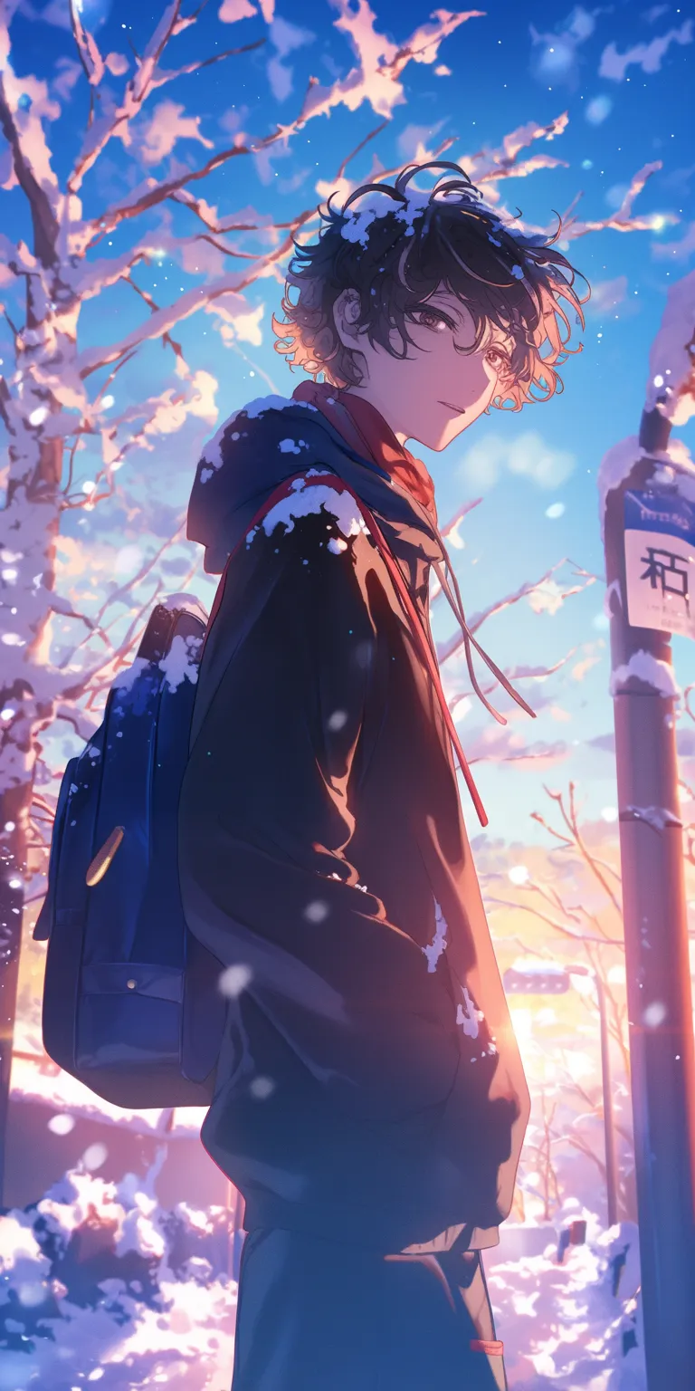 chill anime wallpaper haru, hinata, kurosaki, winter, minato