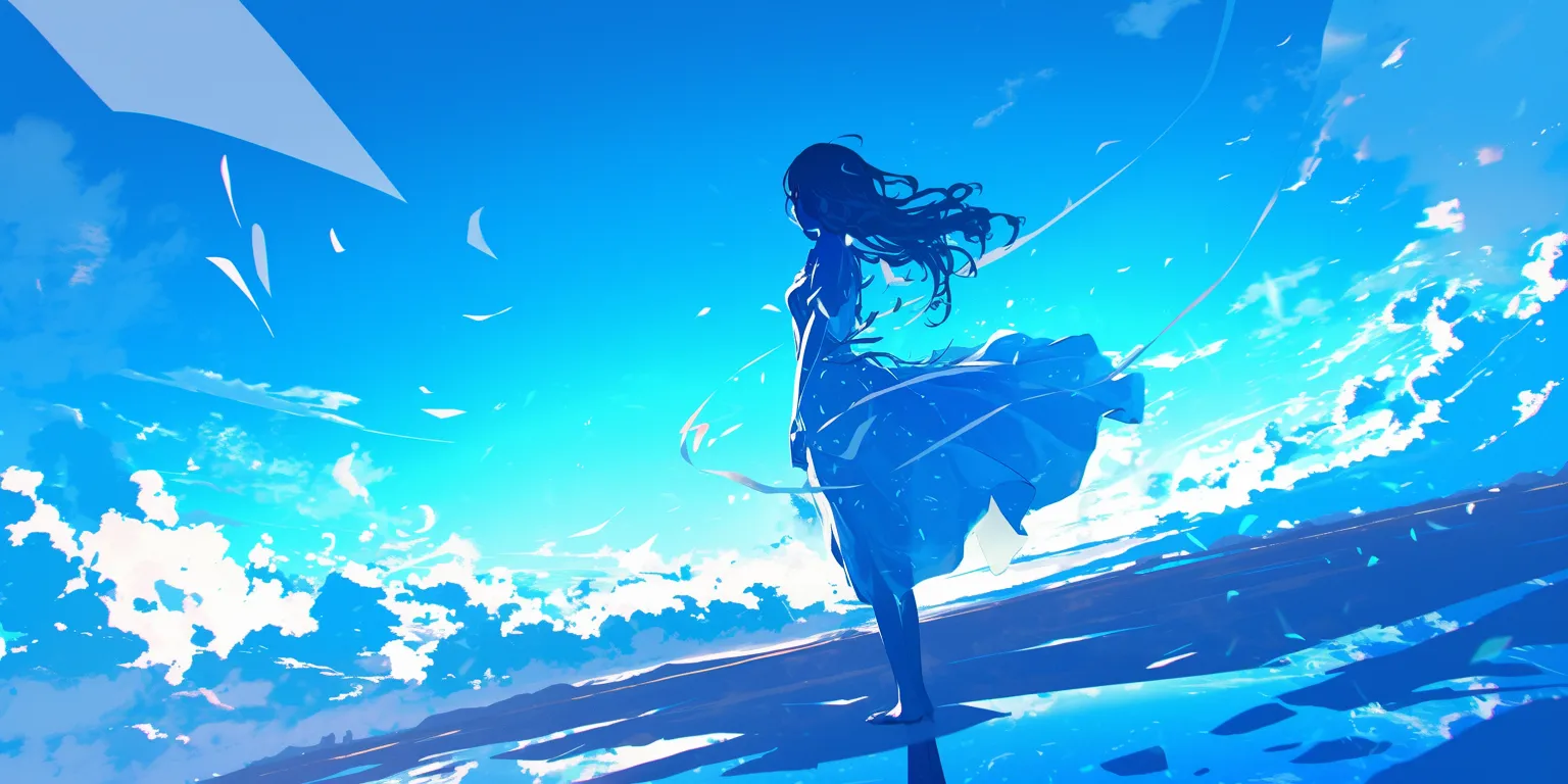 blue anime wallpaper ciel, 1920x1080, 2560x1440, hatsune, evergarden