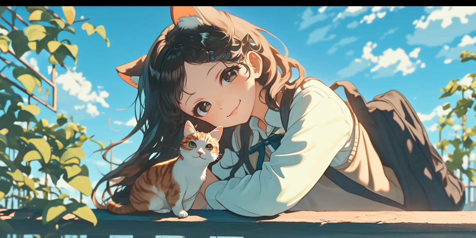 cute cat anime ghibli, 2560x1440, 1920x1080, 3440x1440