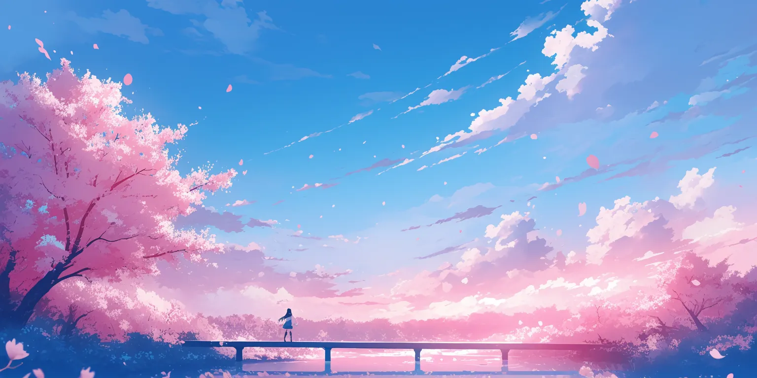 pink anime background sky, ocean, scenery, 2560x1440, 3440x1440