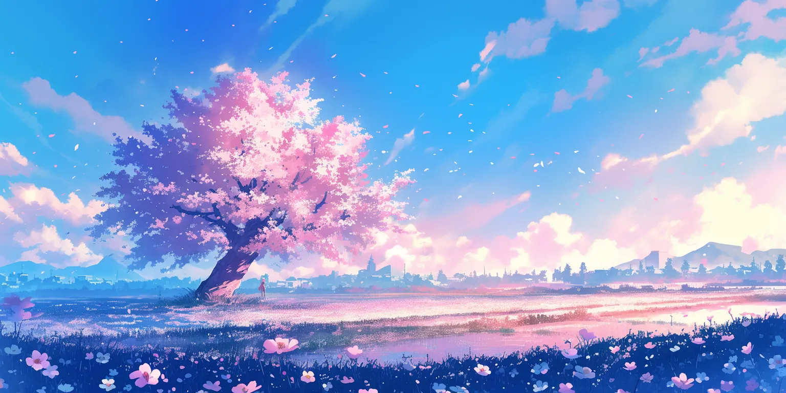 aesthetic anime background sakura, backgrounds, scenery, background, blossom