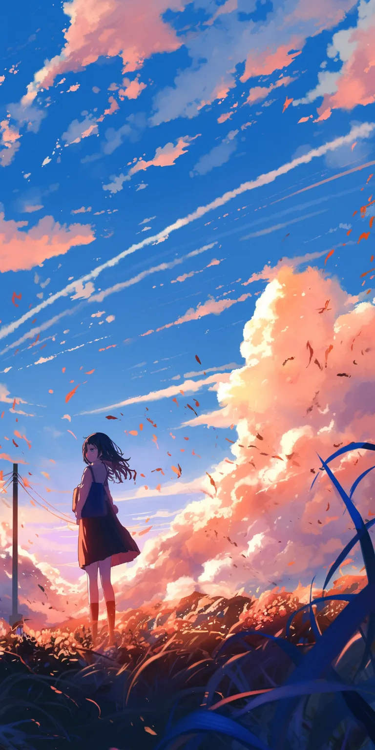 moving anime wallpaper sky, sunset, 2560x1440, ciel, 3440x1440