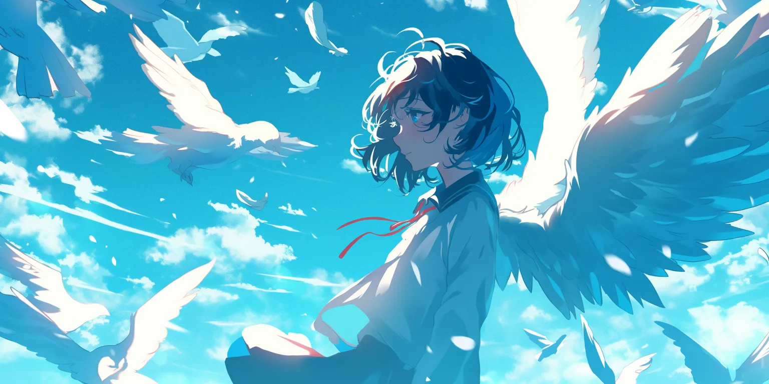 anime desktop wallpaper 4k dazai, ciel, touka, sky, haru