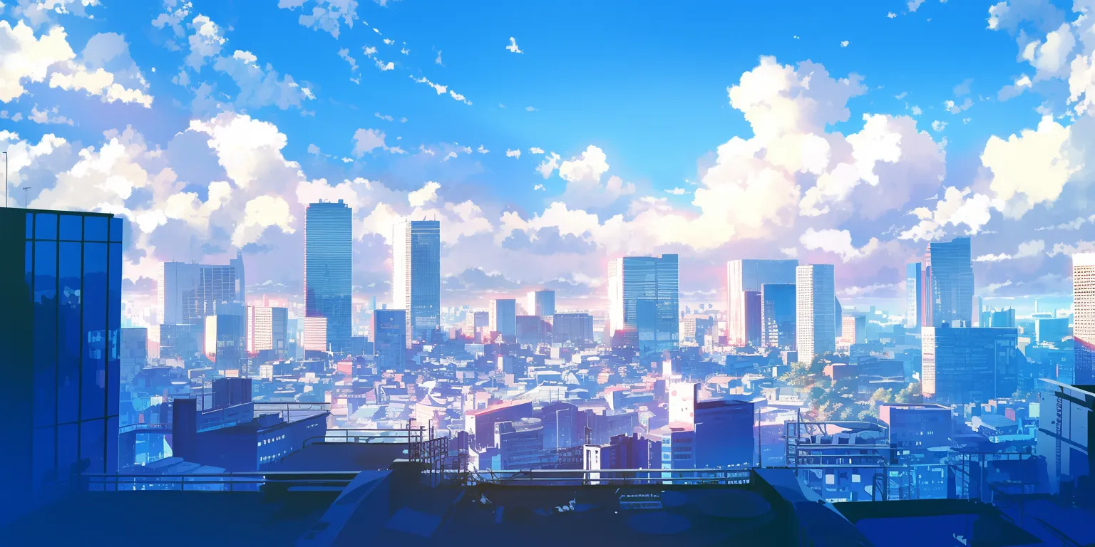 anime city wallpaper tokyo, lofi, city, ciel, 3440x1440