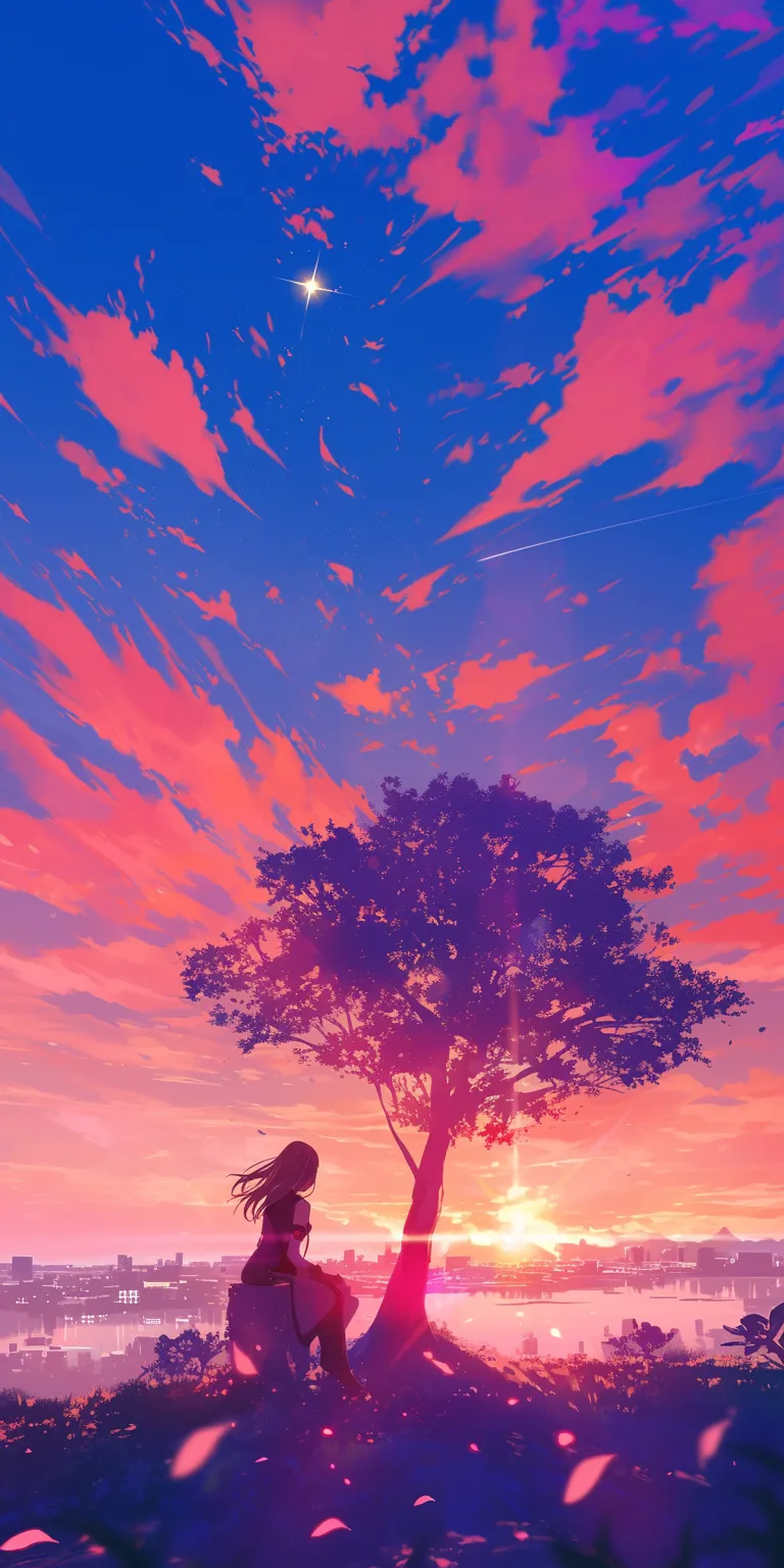 anime wallpaper aesthetic flcl, sunset, sky, noragami, lockscreen