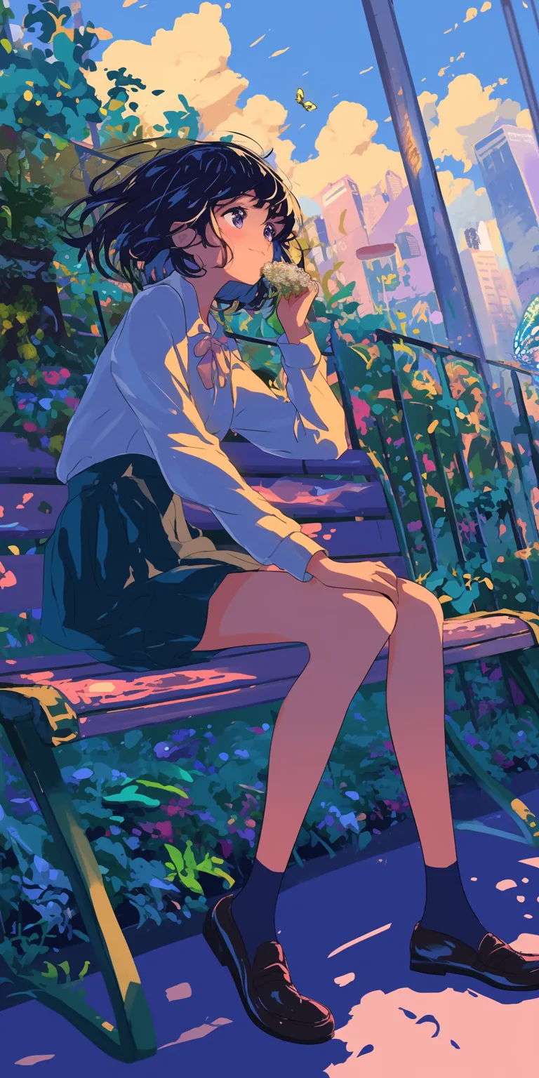 anime lock screen wallpaper lofi, haru, shinobu, touka, ghibli