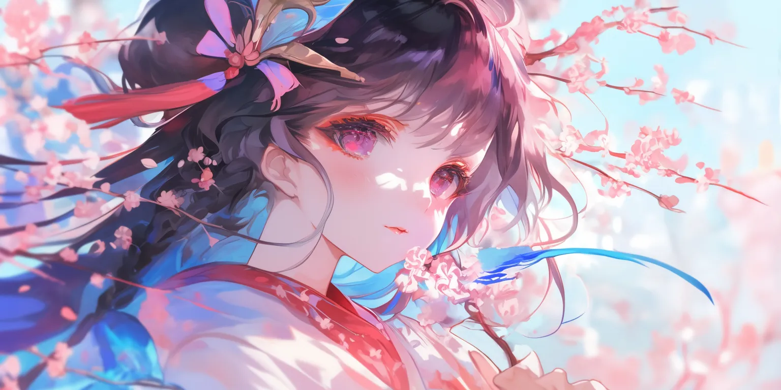 anime wallpaper phone sakura, blossom, nezuko, kaguya, haru