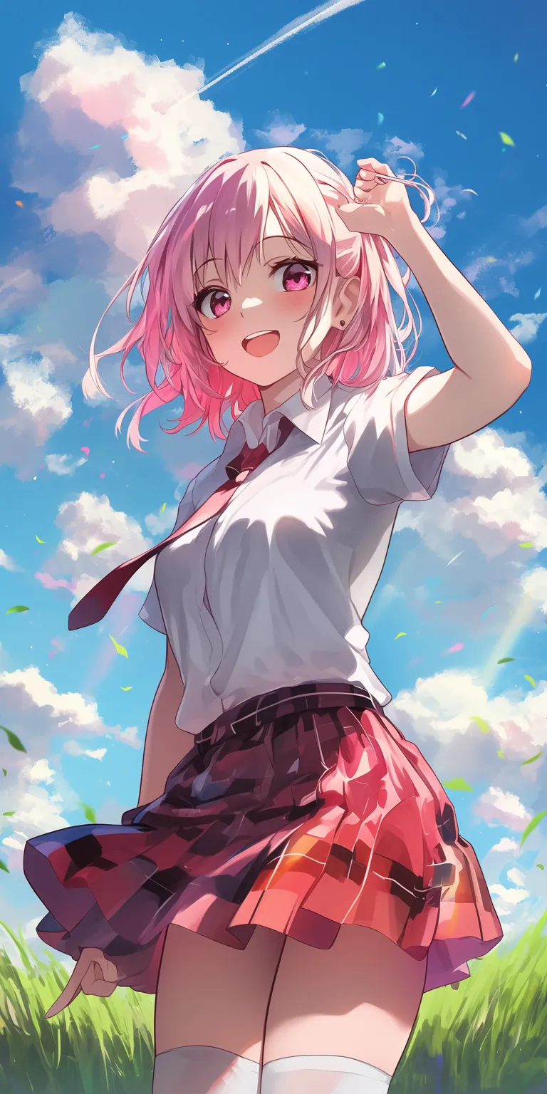 anime cute wallpaper oregairu, strawberry, sky, juuzou, sakura