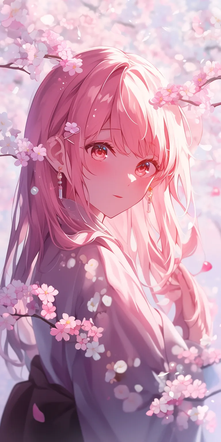pink anime wallpaper sakura, blossom, kawaii, hinata, ichigo