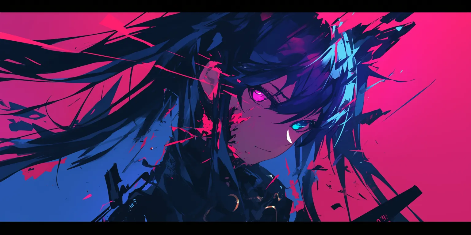 black anime wallpaper gurren, rage, hatsune, flcl, 1366x768